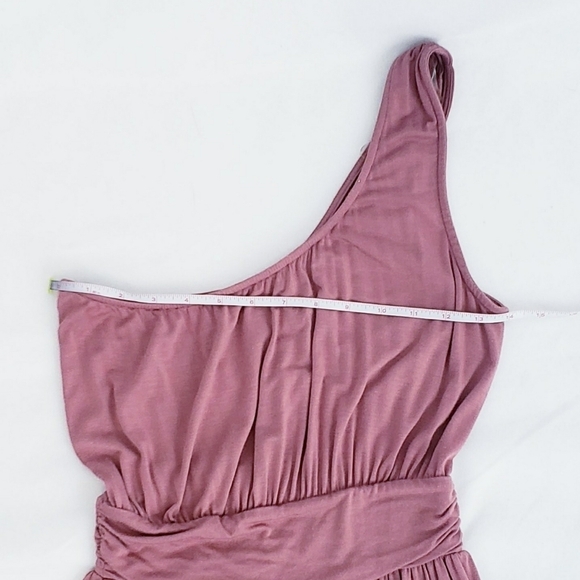 *Last Chance* Rachel Pally One Shoulder Jersey Dress Stretch Mauve - Picture 7 of 12